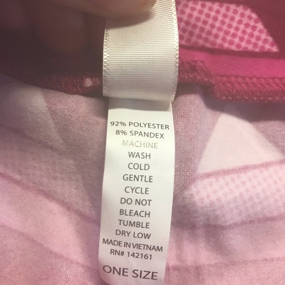 LULAROE One Size Pink Geometric Leggings NWT - Picture 5 of 6